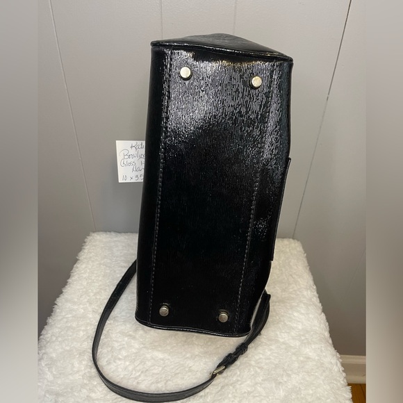 Kate Spade Black Gloss Satchel Bag - Picture 6 of 6